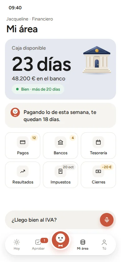 Finanzas en la app de AskMaitre