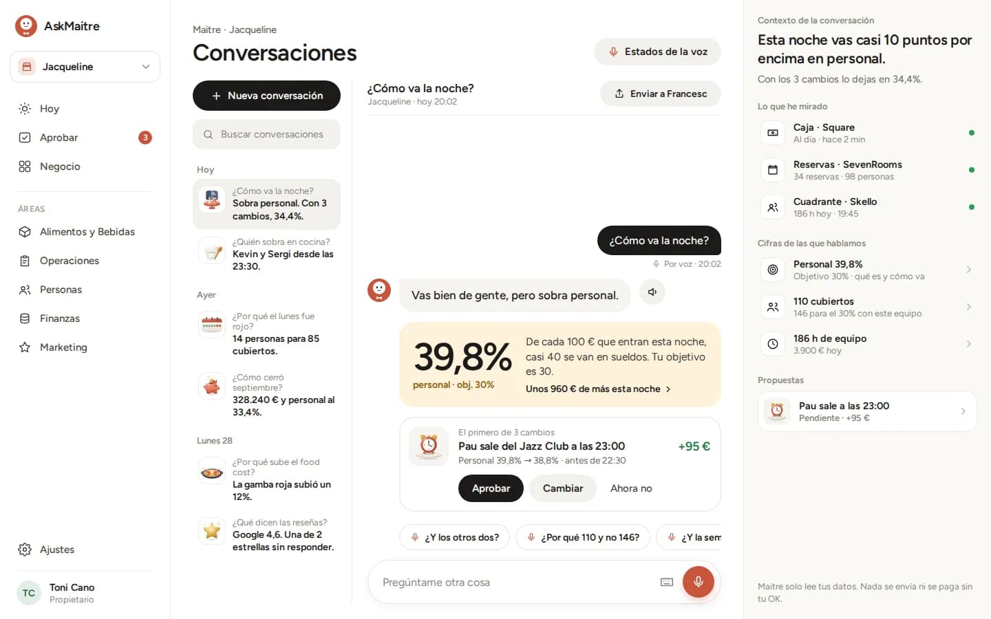 Maitre en la web de AskMaitre